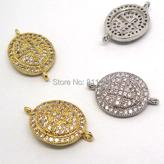 21x12mm Micro Pave Brass Metal Zircon CZ Crystal European Charms with 2 Loops Connectors Beads DIY Findings
21x12mm Micro Pave Brass Metal Zircon CZ Crystal European Charms with 2 Loops Connectors Beads DIY Findings