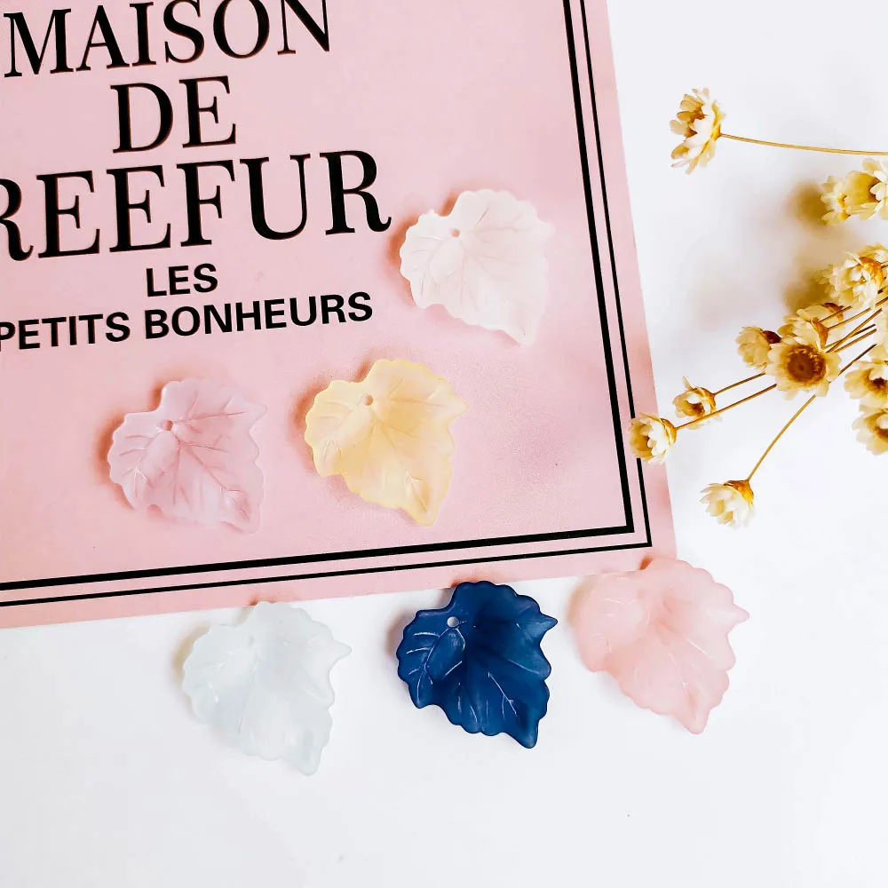 Resin Plastic Scrub Leaf Earring Components Eardrop Simple Style for Women DIY Jewelry Accessories Handmade Materials 40pcs
Resin Plastic Scrub Leaf Earring Components Eardrop Simple Style for Women DIY Jewelry Accessories Handmade Materials 40pcs