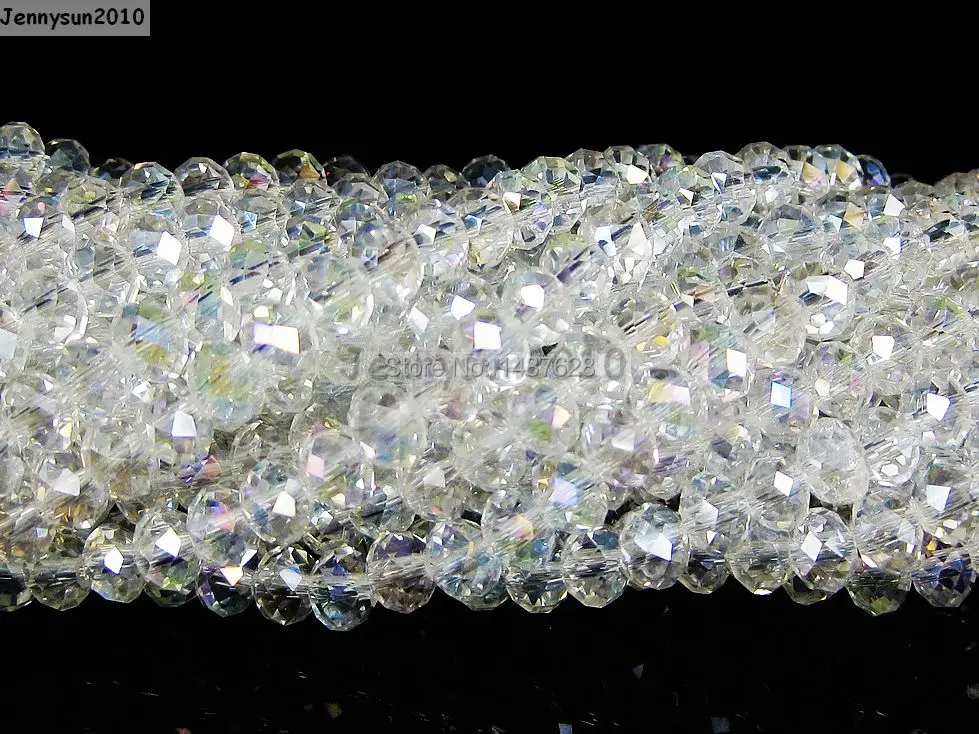Clear AB Czech Crystal 2mm x 3mm Faceted Rondelle Loose Spacer Beads For Bracelet Necklace Jewelry Making Craft 10 Strands/Pack
Clear AB Czech Crystal 2mm x 3mm Faceted Rondelle Loose Spacer Beads For Bracelet Necklace Jewelry Making Craft 10 Strands/Pack