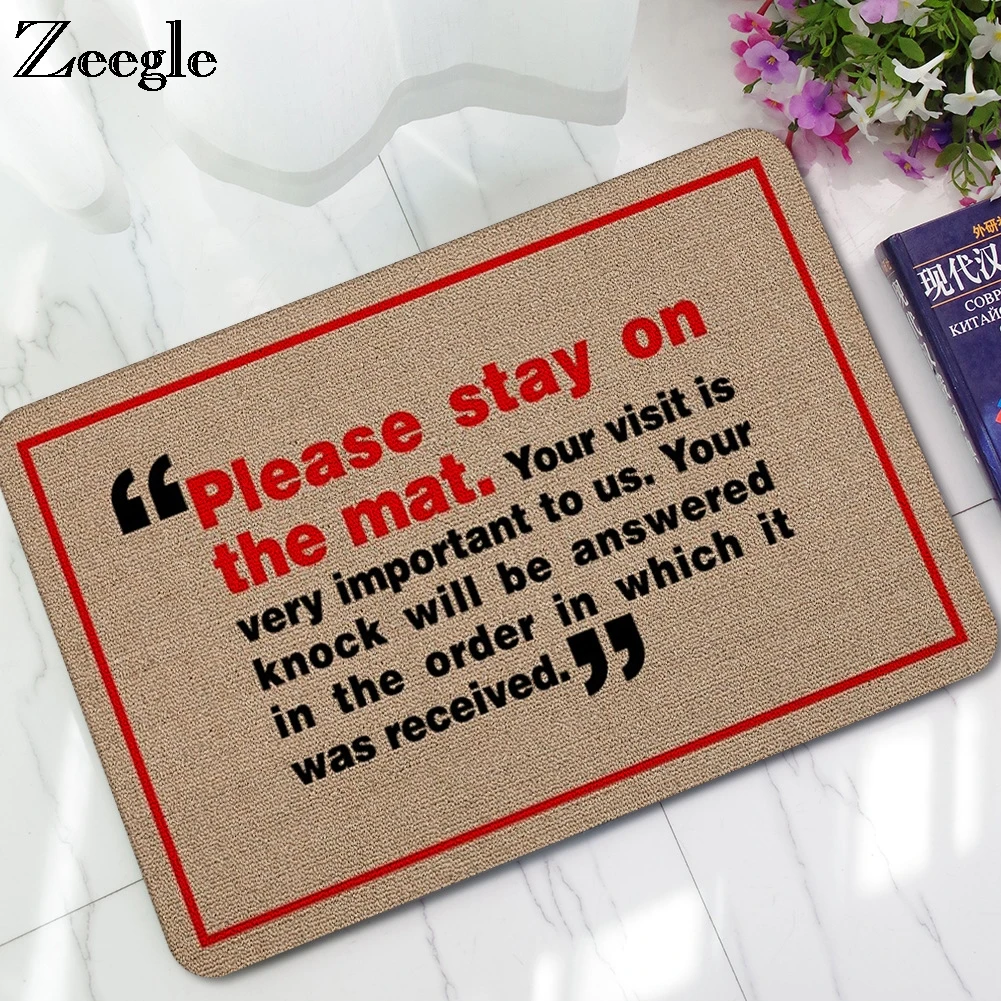 Zeegle Rubber Floor Mats Front Door Welcome Mats Outdoor Carpet Funny Doormat For Entrance Door Anti Slip Bedroom Rug Bath Mats
Zeegle Rubber Floor Mats Front Door Welcome Mats Outdoor Carpet Funny Doormat For Entrance Door Anti Slip Bedroom Rug Bath Mats