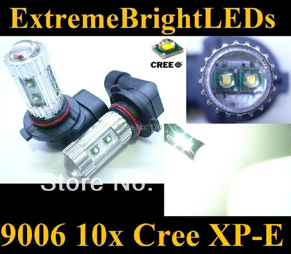 

Free Shipping 4 Pieces White/Cold White No Error 50W High Power 9005 HB3 H10 9145 Cree XP-E Chips LED Fog Light bulbs DRL