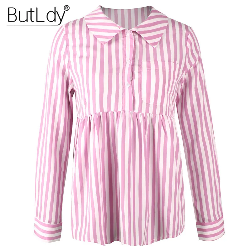Striped Pleated Long Sleeve Shirt Casual Lapel Blouse Women Loose Button Elegant Fashion Ladies Tops Blouses Autumn Clothing
Striped Pleated Long Sleeve Shirt Casual Lapel Blouse Women Loose Button Elegant Fashion Ladies Tops Blouses Autumn Clothing