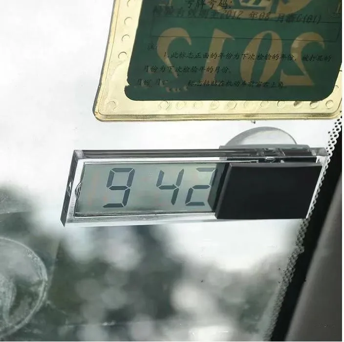 ЖК дисплей мини электронные часы установленное окно с присоской автомобильные