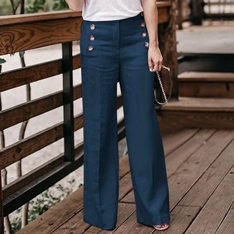 Фото NIBESSER/однотонные широкие брюки для женщин длинные с высокой талией Новинка 2018