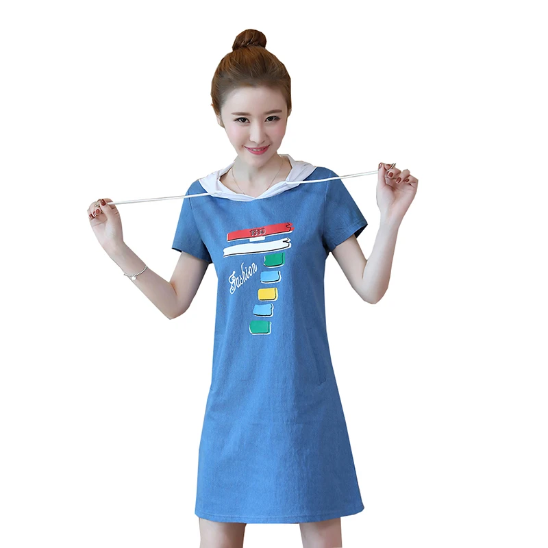 2020 new summer women hooded denim dresses fashion medium long casual loose thin short-sleeved cowboy dress female clothes tide
2020 new summer women hooded denim dresses fashion medium long casual loose thin short-sleeved cowboy dress female clothes tide