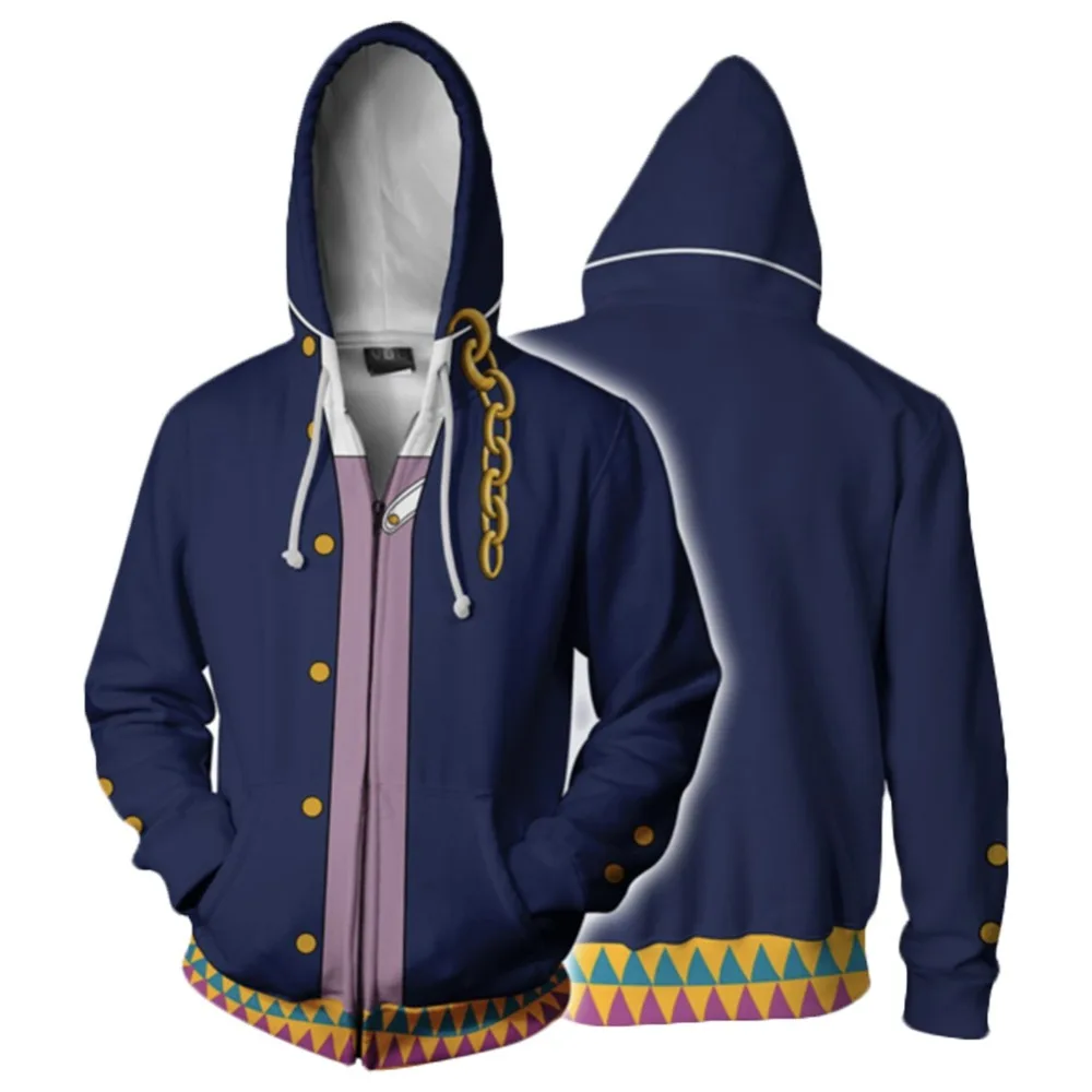 JoJo's Bizarre Adventure Hoodie Kujo Jotaro Cosplay Costume Unisex Hooded Sweatshirts Men Zipper Hoodies Top Sweatshirt Coat
JoJo's Bizarre Adventure Hoodie Kujo Jotaro Cosplay Costume Unisex Hooded Sweatshirts Men Zipper Hoodies Top Sweatshirt Coat