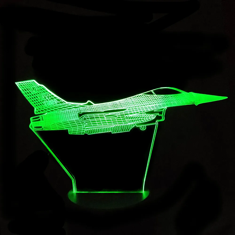 Fighting Aircraft 3D Lamp Table Bedroom Airplane Decorative Gift 7 Color Changing Dropshipping LED 3D Night Light Home Decor
Fighting Aircraft 3D Lamp Table Bedroom Airplane Decorative Gift 7 Color Changing Dropshipping LED 3D Night Light Home Decor
