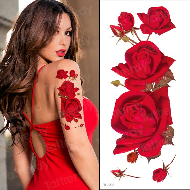 2PCS Red Color Rose Tatoo Blossom Flower Brand New Fashion Waterproof Temporary Tattoo Sticker Tatoo Girls Tatto Women Fake
2PCS Red Color Rose Tatoo Blossom Flower Brand New Fashion Waterproof Temporary Tattoo Sticker Tatoo Girls Tatto Women Fake