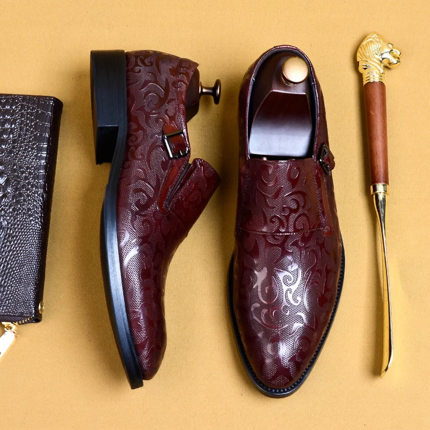 Luxury Pattern Genuine Leather Formal Dress Man Monk Strap Shoes Pointed Toe Belt Handmade Men's Wedding Party Footwear AS110
Luxury Pattern Genuine Leather Formal Dress Man Monk Strap Shoes Pointed Toe Belt Handmade Men's Wedding Party Footwear AS110