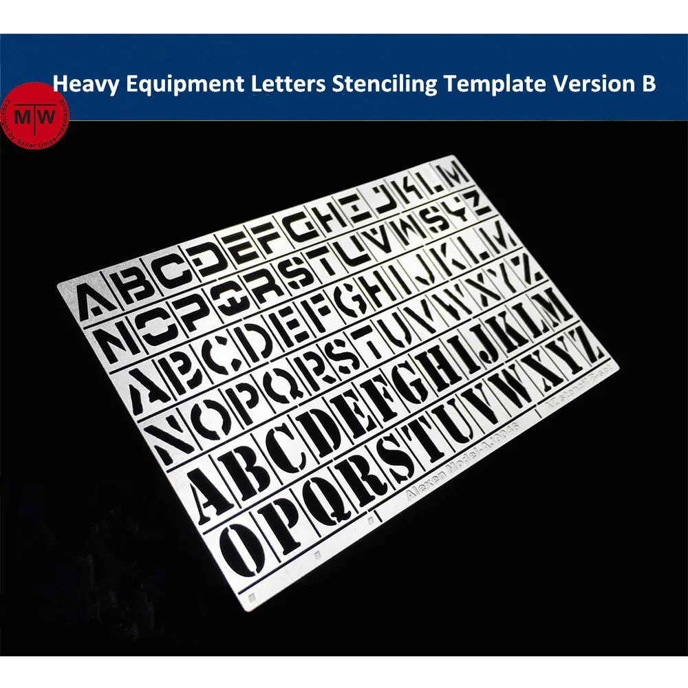 1/100 1/35 Scale Heavy Equipment Letters Stenciling Template Leakage Spray Plate Tool for Gundam Military Model Kit Version B
1/100 1/35 Scale Heavy Equipment Letters Stenciling Template Leakage Spray Plate Tool for Gundam Military Model Kit Version B