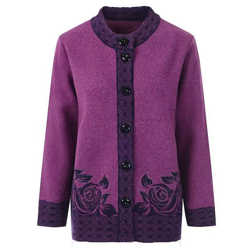 high quality mother sweater fashion hot diamonds woolen cashmere in elderly women cardigan big size Warm mother's coat QH0371
high quality mother sweater fashion hot diamonds woolen cashmere in elderly women cardigan big size Warm mother's coat QH0371