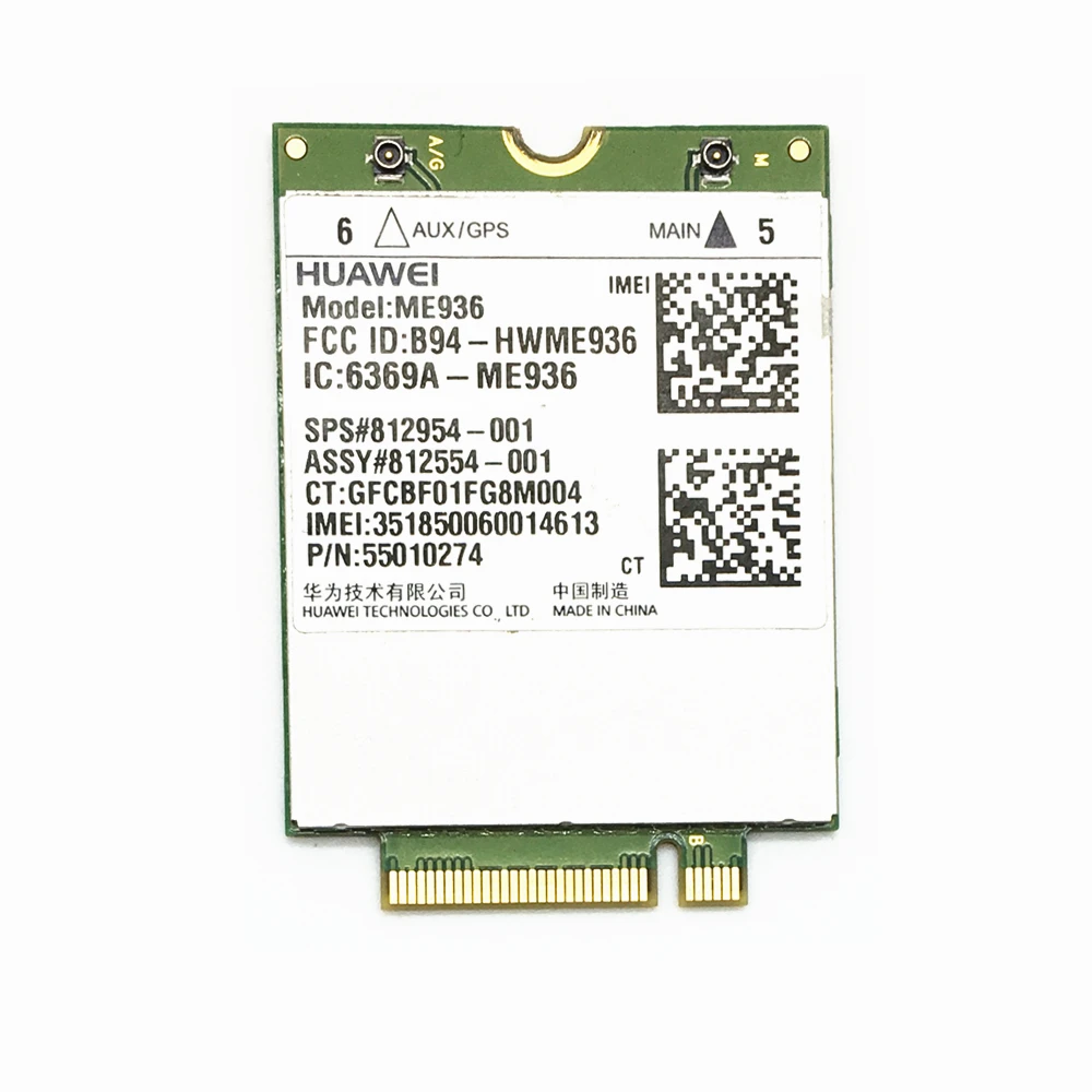 Сетевая карта для ноутбуков HP Huawei ME936 lt4110 4G NGFF M.2 FDD-LTE WCDMA/HSDPA/HSUPA/HSPA + WWAN
Сетевая карта для ноутбуков HP Huawei ME936 lt4110 4G NGFF M.2 FDD-LTE WCDMA/HSDPA/HSUPA/HSPA + WWAN