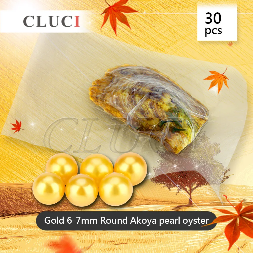 CLUCI Wholesale 30pcs round akoya Gold pearl in oyster vacuum-packed 6-7mm, genuine gold beads WP075SB
CLUCI Wholesale 30pcs round akoya Gold pearl in oyster vacuum-packed 6-7mm, genuine gold beads WP075SB