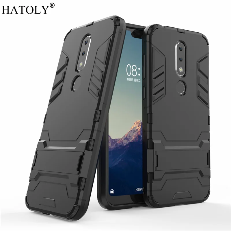 HATOLY для бронированный чехол телефона Nokia X6 2018 ударопрочный Роботизированный