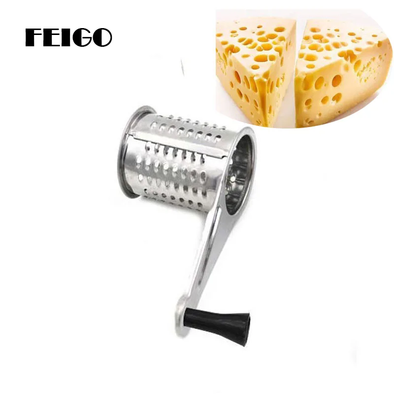 FEIGO Manual Blades/Set Rotary Cheese Grater Stainless Steel Cheese Slicer Shredder Kitchen Butter Cutter Kitchen Accessor F503
FEIGO Manual Blades/Set Rotary Cheese Grater Stainless Steel Cheese Slicer Shredder Kitchen Butter Cutter Kitchen Accessor F503
