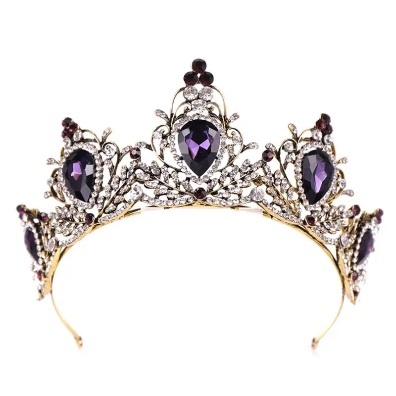 Purple Vintage Crown Bride Wedding Bridal Tiara Headband Hoop Rhinestone Stone Luxury Charms Hair Jewelry Glow Fashion Party
Purple Vintage Crown Bride Wedding Bridal Tiara Headband Hoop Rhinestone Stone Luxury Charms Hair Jewelry Glow Fashion Party