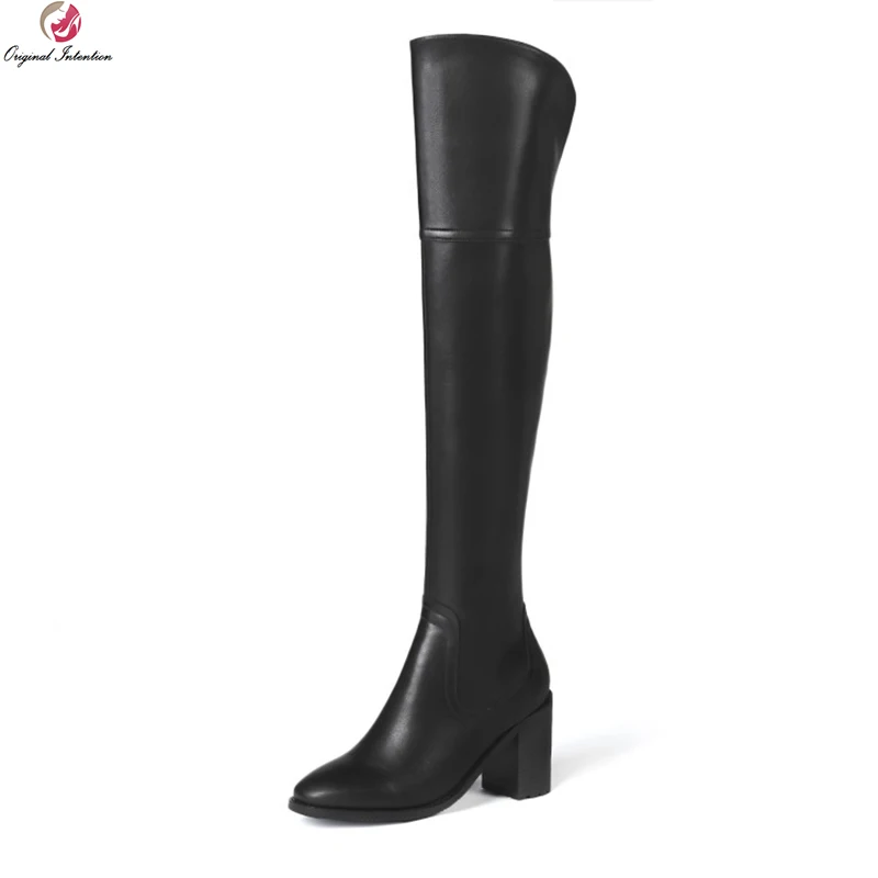 Original Intention New Sexy Women Over-the-Knee Boots Quality Thigh High Square Boots Nice Black Shoes Woman Plus US Size 3-12
Original Intention New Sexy Women Over-the-Knee Boots Quality Thigh High Square Boots Nice Black Shoes Woman Plus US Size 3-12