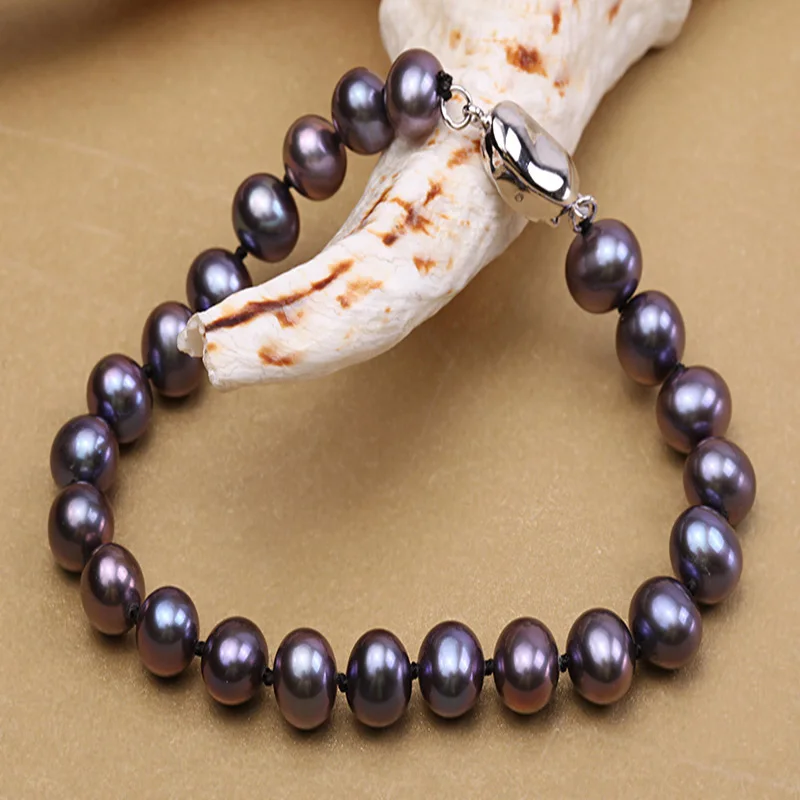JYX Dark Blue Round Natural Freshwater Cultured 925 Silver Pearl Bracelet - Gift for Birthday(7.0-8.0mm Pearl)
JYX Dark Blue Round Natural Freshwater Cultured 925 Silver Pearl Bracelet - Gift for Birthday(7.0-8.0mm Pearl)