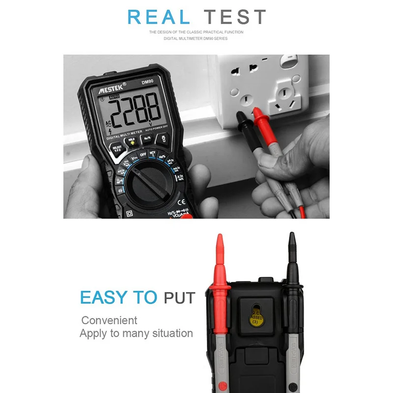 Digital Multimeter Tester Test Measure DC/AC Voltage Current LCD Display Portable Handheld LCD 6000 counts Ammeter
Digital Multimeter Tester Test Measure DC/AC Voltage Current LCD Display Portable Handheld LCD 6000 counts Ammeter