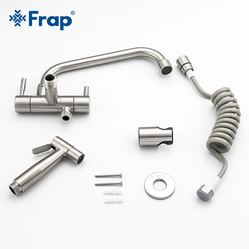 Frap Wall Mounted Kitchen Faucet Dual Handle 304 Stainless kitchen water taps cold water faucet torneira cozinha Y40527
Frap Wall Mounted Kitchen Faucet Dual Handle 304 Stainless kitchen water taps cold water faucet torneira cozinha Y40527