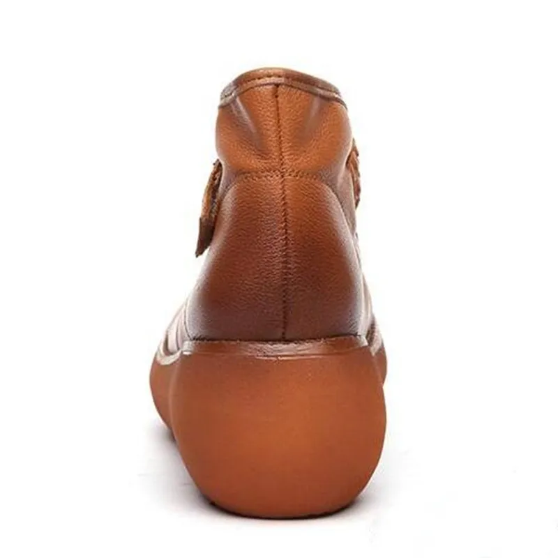 YAERNISpring new fashion casual shoes Platform slope with high heels round retro handmade genuine leather shoes women shoes E536
YAERNISpring new fashion casual shoes Platform slope with high heels round retro handmade genuine leather shoes women shoes E536