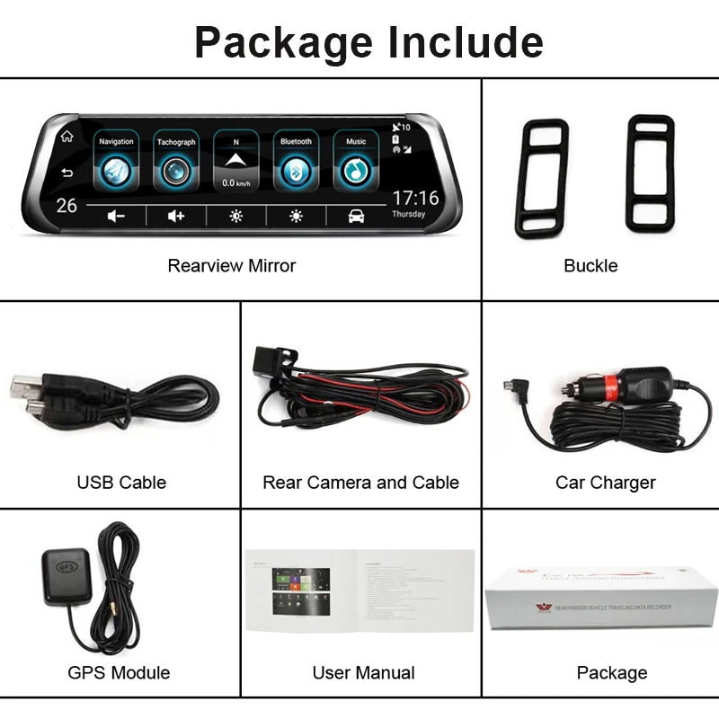 10'' 4G Rearview Mirror Car DVR HD 1080P Auto Registrar Dual Lens Recorder WiFi ADAS GPS Navigation Dash Cam Backup Camera F800
10'' 4G Rearview Mirror Car DVR HD 1080P Auto Registrar Dual Lens Recorder WiFi ADAS GPS Navigation Dash Cam Backup Camera F800