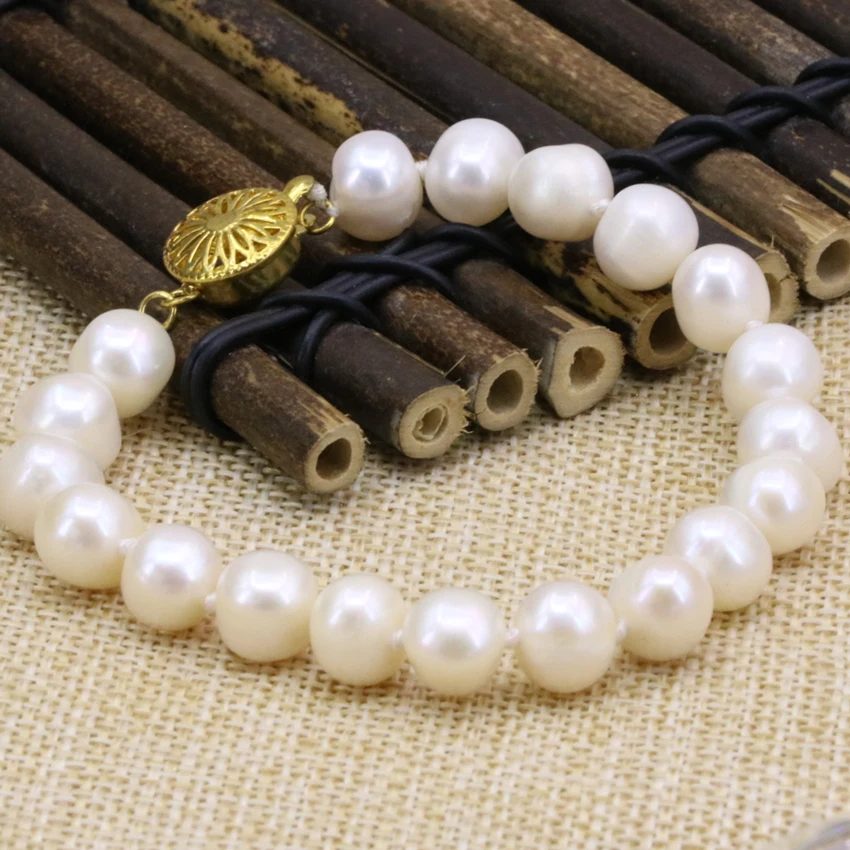 Natural white 8-9mm freshwater cultured beads nearound pearl charms strand bracelets bangle for women gift jewelry 7.5inch B3176
Natural white 8-9mm freshwater cultured beads nearound pearl charms strand bracelets bangle for women gift jewelry 7.5inch B3176