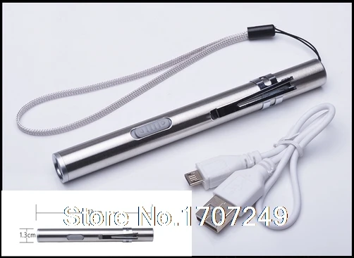 USB Rechargeable LED Flashlight + USB data line waterproof Mini LED Torch Pen Hanging Metal Clip Design Camping easy to carry
USB Rechargeable LED Flashlight + USB data line waterproof Mini LED Torch Pen Hanging Metal Clip Design Camping easy to carry