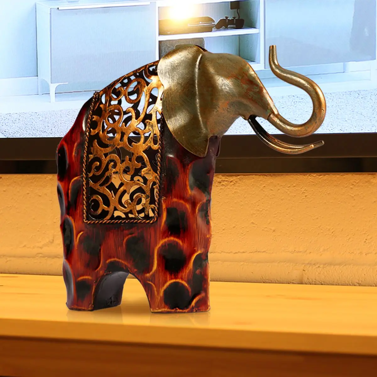 TOOARTS Carved Iron Sculpture Art Elephant Metal Animal Sculpture Home Furnishing Articles Handicrafts Home Decoration
TOOARTS Carved Iron Sculpture Art Elephant Metal Animal Sculpture Home Furnishing Articles Handicrafts Home Decoration