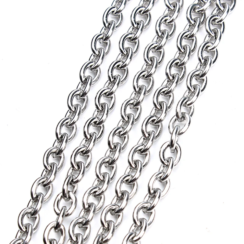 5 Meters/Pack Stainless Steel Silver Tone Chain Necklace Chains Jewelry Findings in Bulk Fitting for DIY Bracelets Making F3605
5 Meters/Pack Stainless Steel Silver Tone Chain Necklace Chains Jewelry Findings in Bulk Fitting for DIY Bracelets Making F3605