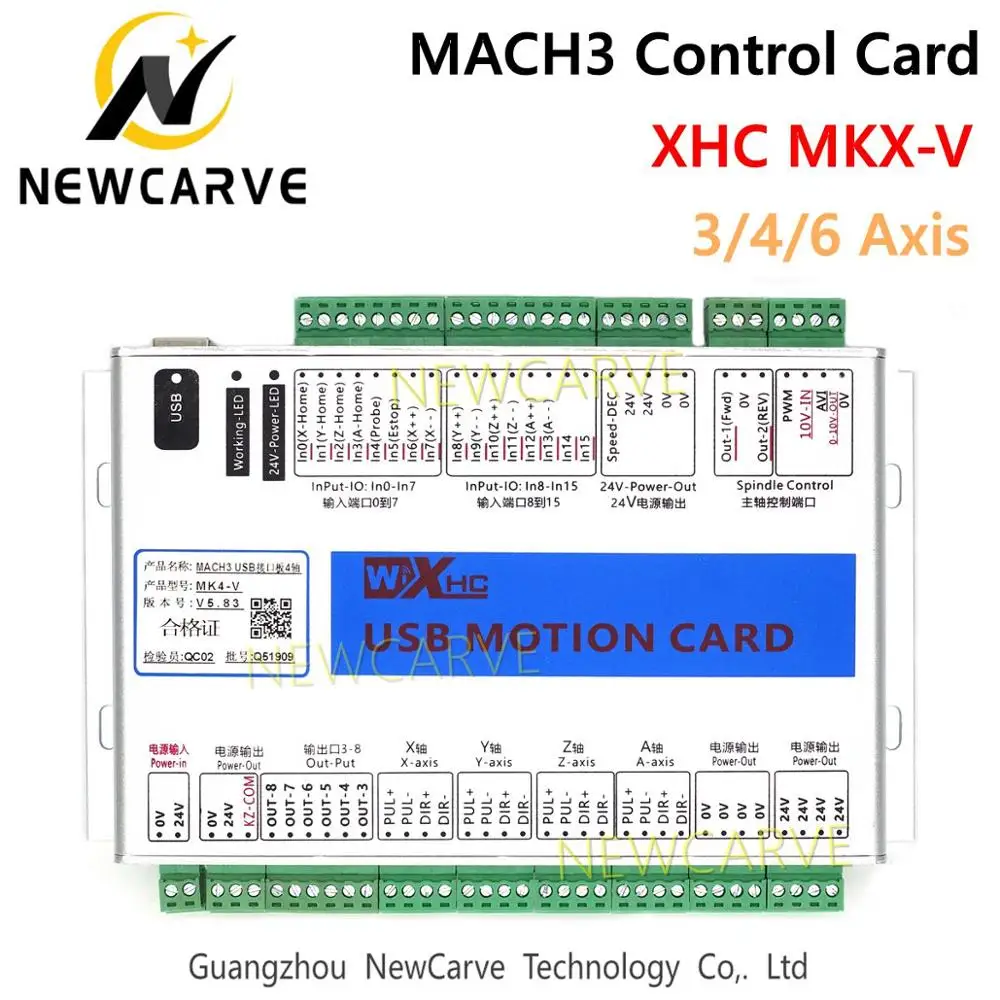 Mach3 controller Newest XHC Mach3 USB Breakout Board MKX-V 3 4 6 Axis Mach3 USB Motion Control Card Support Windows 7,10 NE
Mach3 controller Newest XHC Mach3 USB Breakout Board MKX-V 3 4 6 Axis Mach3 USB Motion Control Card Support Windows 7,10 NE