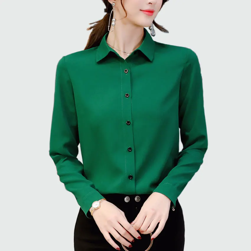 2018 Spring Autumn New Women Long Sleeve Solid Candy Color Office Shirts Blouses Casual Tops Shirt Blusas chemise femme
2018 Spring Autumn New Women Long Sleeve Solid Candy Color Office Shirts Blouses Casual Tops Shirt Blusas chemise femme