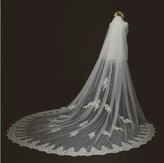 3 Meter 2T White Ivory Cathedral Wedding Veils Long Lace Edge Bridal Veil with Comb Wedding Accessories Bride Veu Wedding Veil
3 Meter 2T White Ivory Cathedral Wedding Veils Long Lace Edge Bridal Veil with Comb Wedding Accessories Bride Veu Wedding Veil