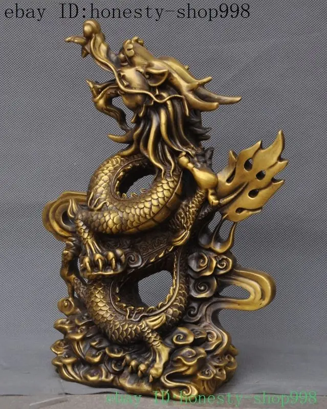 Chinese Fengshui Pure Brass Auspicious Success Zodiac Dragon Beast Lucky statue
Chinese Fengshui Pure Brass Auspicious Success Zodiac Dragon Beast Lucky statue