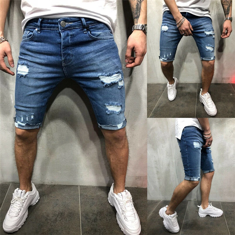 New Men Stretchy Ripped Skinny Knee Length Jeans Destroyed Scratched Short Jeans Men Male Slim Fit Straight Jean Denim Plus Size
New Men Stretchy Ripped Skinny Knee Length Jeans Destroyed Scratched Short Jeans Men Male Slim Fit Straight Jean Denim Plus Size
