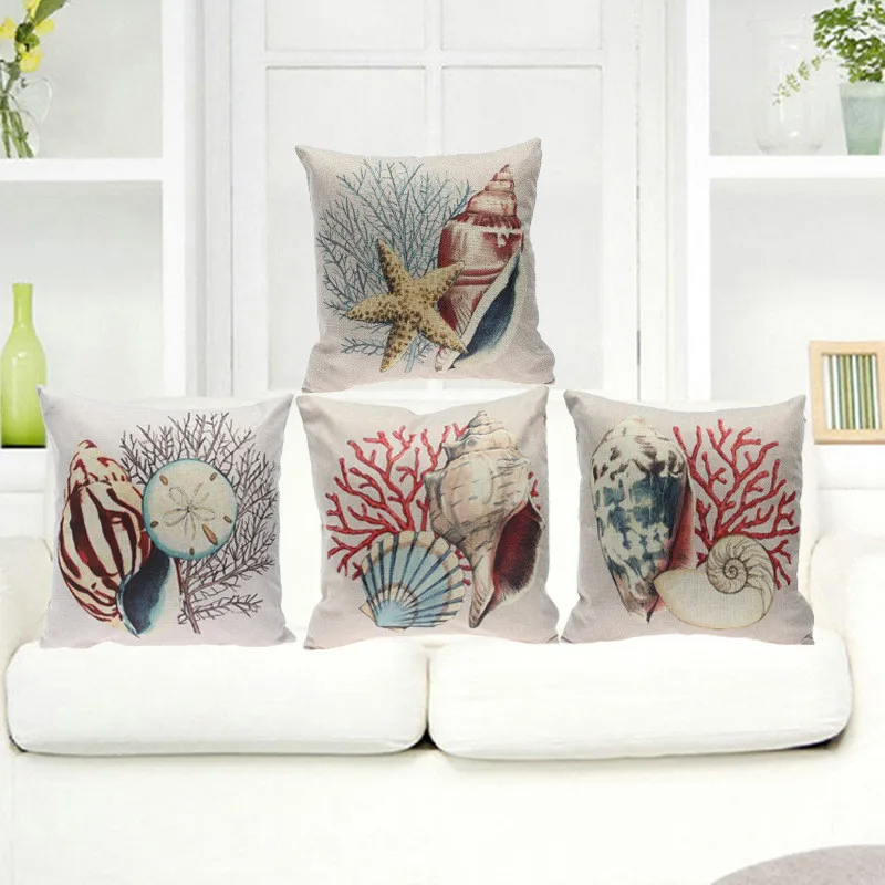 Miracille Marine Ocean Sea Conch Shell Printed Cushion Cover High Quality Cotton Linen Cushion Decorative Pillow Home Decor Sofa
Miracille Marine Ocean Sea Conch Shell Printed Cushion Cover High Quality Cotton Linen Cushion Decorative Pillow Home Decor Sofa