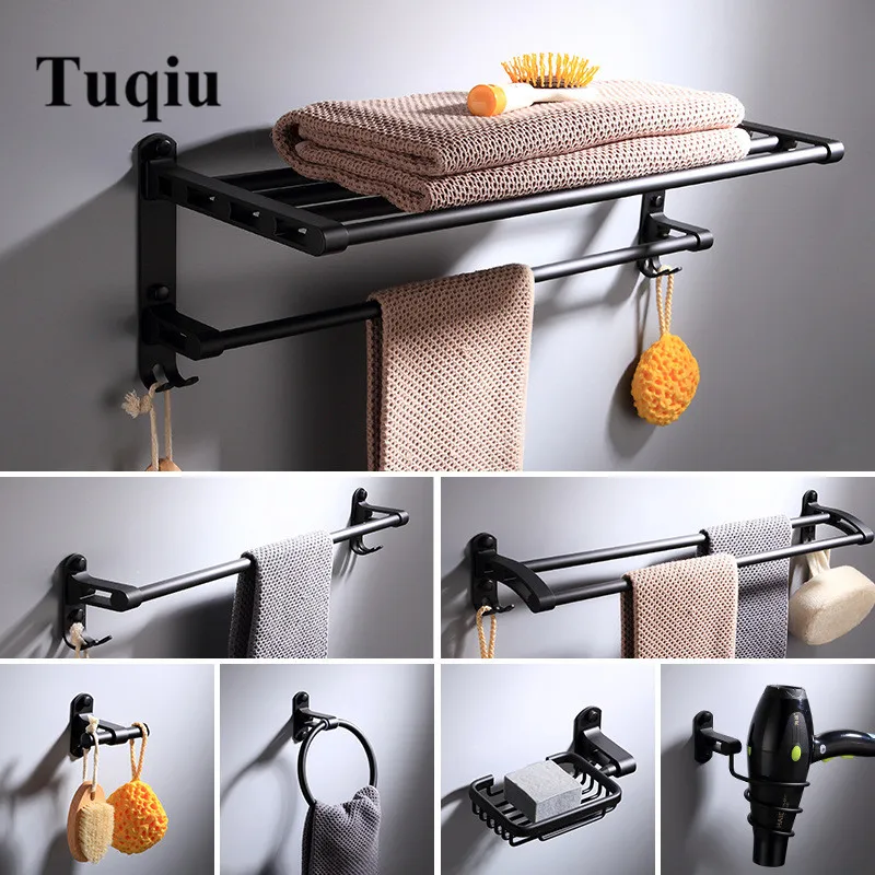 Bathroom Accessories Set Space Aluminum Black Bath Hardware Sets Towel Rack,Paper holder Toilet Brush Holder Robe Hooks
Bathroom Accessories Set Space Aluminum Black Bath Hardware Sets Towel Rack,Paper holder Toilet Brush Holder Robe Hooks