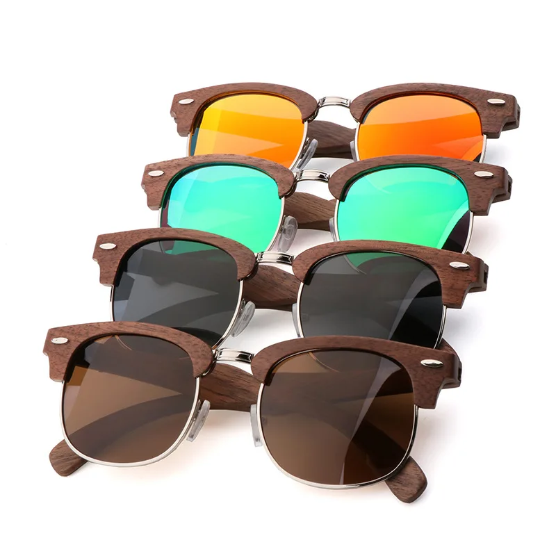 Semi Rimless Handmade Wood Sunglasses Polarized Lens For Men and Women Walnut Sun glasses High Quality UV400 free shipping
Semi Rimless Handmade Wood Sunglasses Polarized Lens For Men and Women Walnut Sun glasses High Quality UV400 free shipping