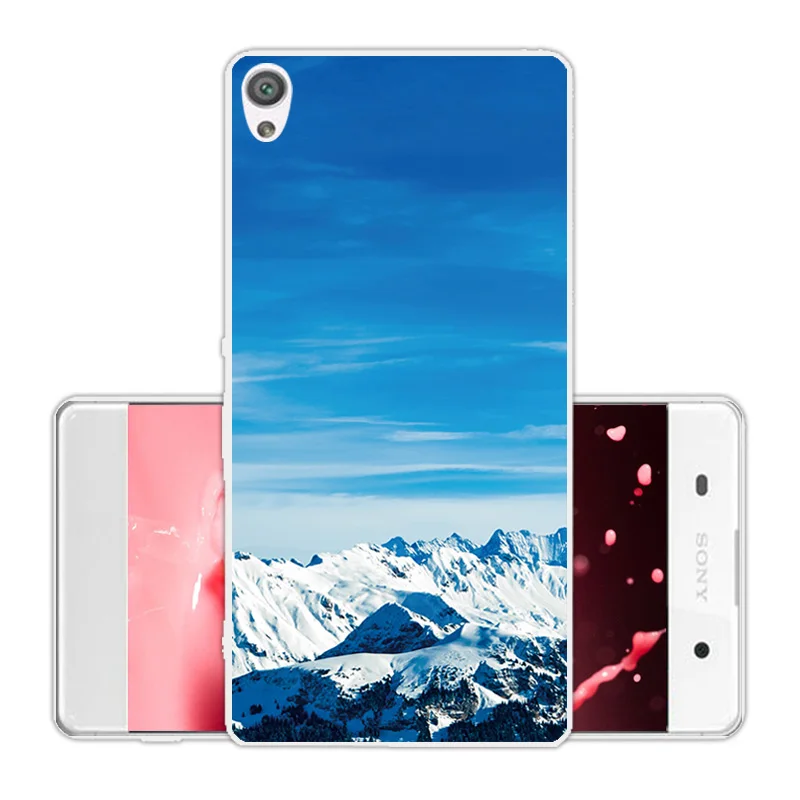 For Sony Xperia XA F3111 F3113 Silicone Transparent TPU Landscape Back Cover 5.0 inch DIY Phone Case Shell |