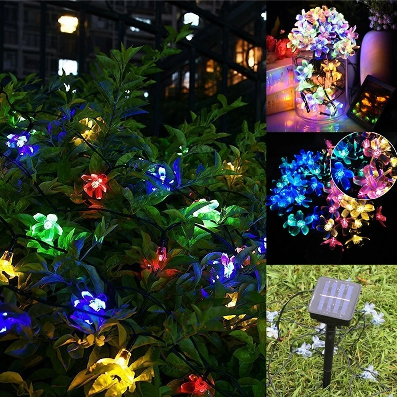 Waterproof Outdoor Solar String Lights 7M 50LEDS Fairy Light Peach blossom Shape Led Decorative Garden Light
Waterproof Outdoor Solar String Lights 7M 50LEDS Fairy Light Peach blossom Shape Led Decorative Garden Light