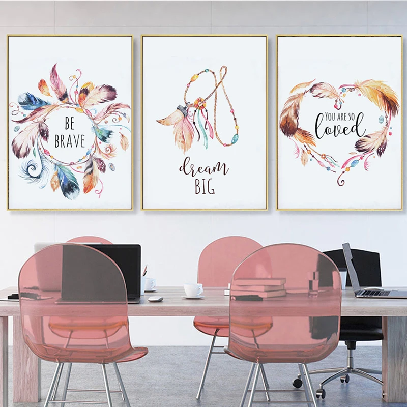 Watercolor Feather Poster Quotes Canvas Printing Nordic Painting Nursery Girl Wall Art Pictures for Kids Room Modern Home Decor
Watercolor Feather Poster Quotes Canvas Printing Nordic Painting Nursery Girl Wall Art Pictures for Kids Room Modern Home Decor