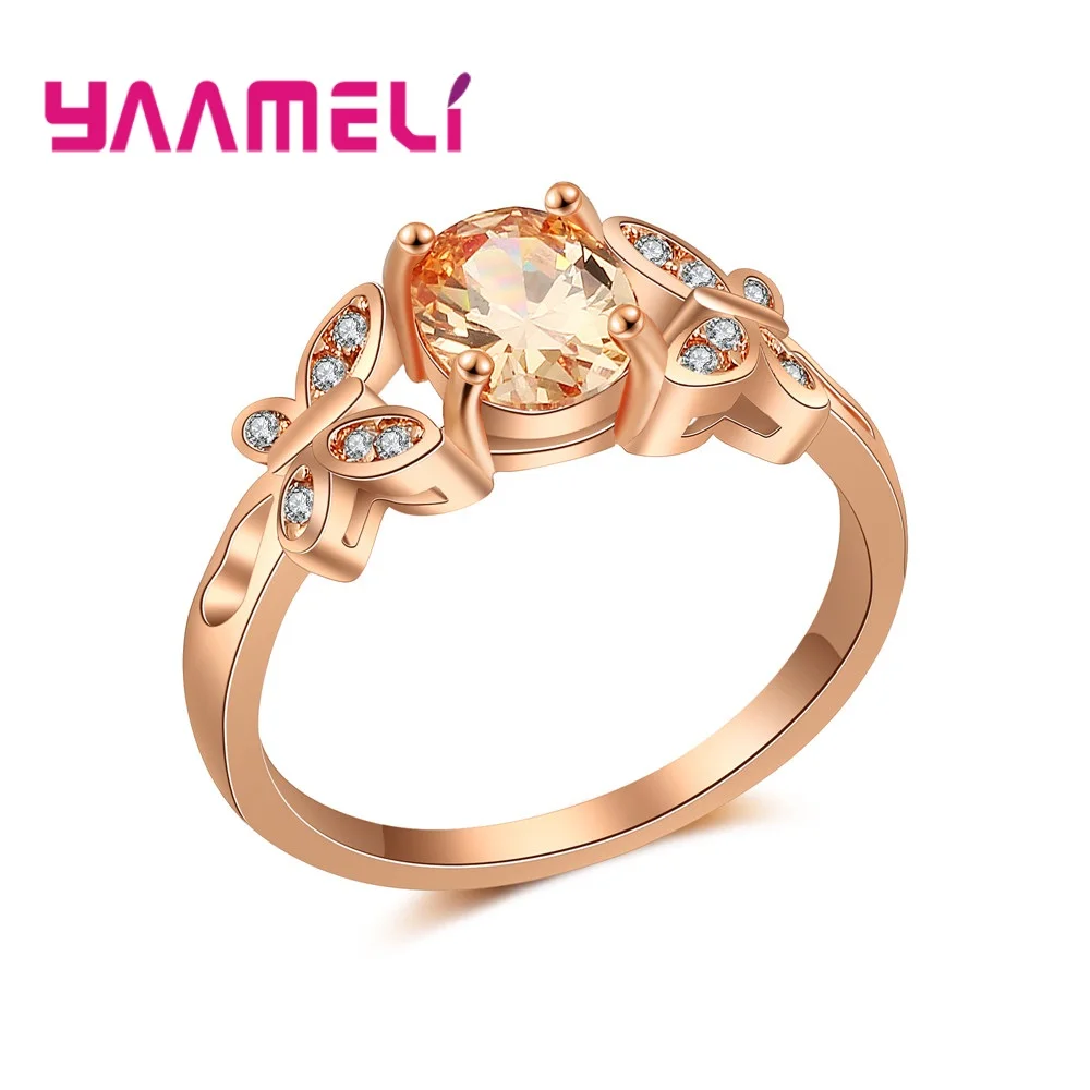 Cute Female Girls Rose Gold Butterfly Ring Luxury 925 Sterling Silver Stone Ring Vintage Wedding Rings Wholesale
Cute Female Girls Rose Gold Butterfly Ring Luxury 925 Sterling Silver Stone Ring Vintage Wedding Rings Wholesale