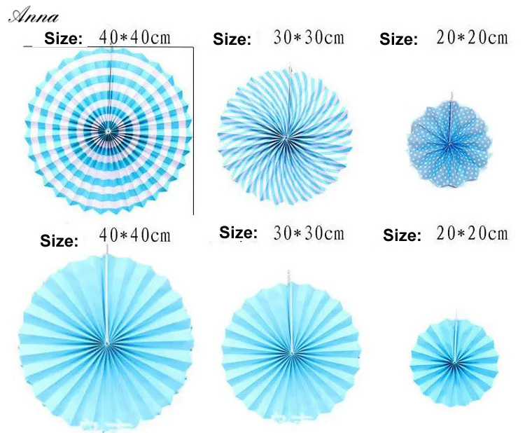 6 шт. Буле дешевые Бумага вентиляторы для свадьбы веера из папиросной бумаги