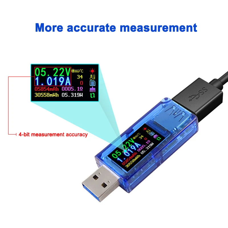 High 1 Pcs AT34 USB3.0 Tester IPS HD Color Screen Voltage Current Capacity Temperature LG66
High 1 Pcs AT34 USB3.0 Tester IPS HD Color Screen Voltage Current Capacity Temperature LG66