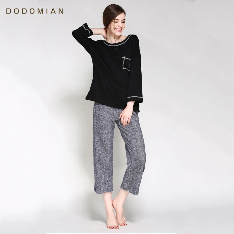 Women's Sleepwear Sets Women Solid Cotton 2 Pieces Set Long Sleeve Top + Pants Elastic Waist Cotton Home Wear Sleepwear
Women's Sleepwear Sets Women Solid Cotton 2 Pieces Set Long Sleeve Top + Pants Elastic Waist Cotton Home Wear Sleepwear
