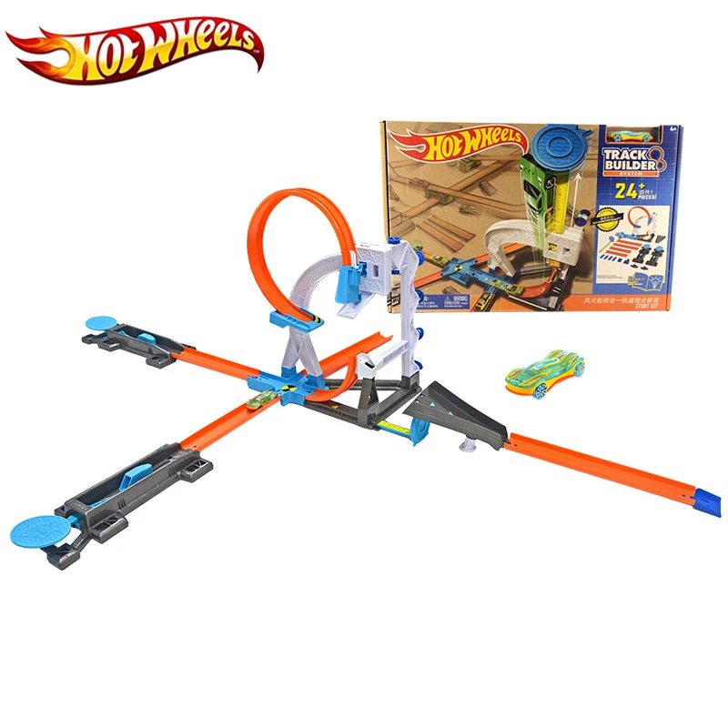 Модель автомобиля Hot wheels 4 в 1 модель с супер треком детская игрушка ПВХ слотом