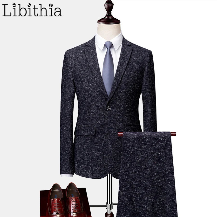 Mens Slim Fit 2 Pieces Suits Blazer Jacket Luxury Two Buttons Big Size M-6XL Autumn Winter Dress Wedding Dark Blue Wine Red T227
Mens Slim Fit 2 Pieces Suits Blazer Jacket Luxury Two Buttons Big Size M-6XL Autumn Winter Dress Wedding Dark Blue Wine Red T227