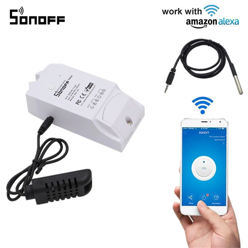Умный Wi-Fi выключатель Sonoff TH16, с мониторингом температуры, влажности, Wi-Fi смарт-выключатель, набор для автоматизации дома, работает с Alexa Google ...
Умный Wi-Fi выключатель Sonoff TH16, с мониторингом температуры, влажности, Wi-Fi смарт-выключатель, набор для автоматизации дома, работает с Alexa Google ...