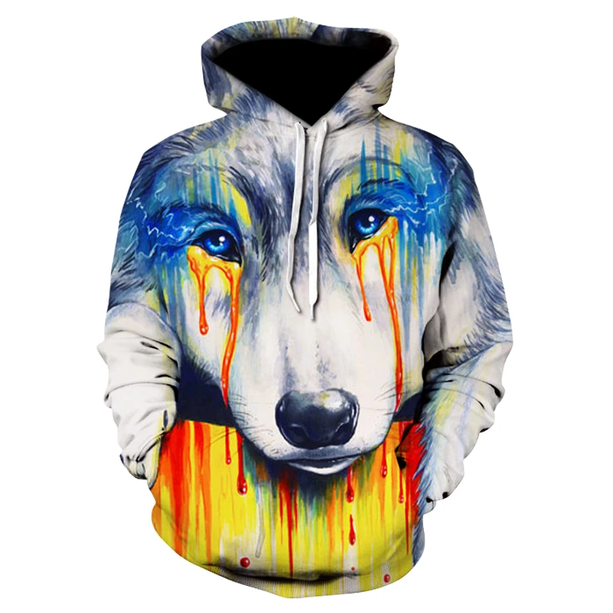 2019 fashion men's/women's 3D sweatshirts with tearwolf print and colorful graffiti hoodies are sold wholesale and retail
2019 fashion men's/women's 3D sweatshirts with tearwolf print and colorful graffiti hoodies are sold wholesale and retail