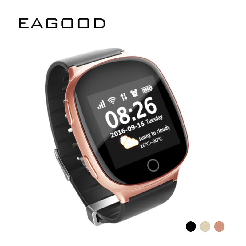 Смарт часы EAGOOD для пожилых людей с sim картой функцией звонка GPS + LBS Wifi